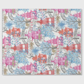 Bossen van tijgers en pagode in Spicy Cadeaupapier (Vlak)