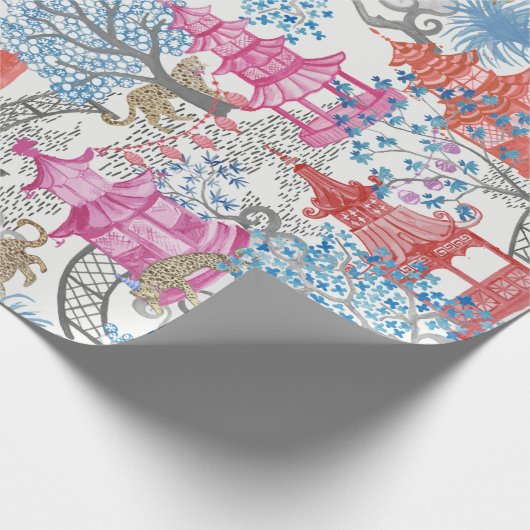 Bossen van tijgers en pagode in Spicy Cadeaupapier (Hoek)