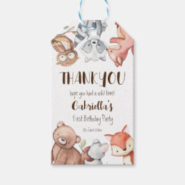 Bossen verjaardag gepersonaliseerd cadeaulabel