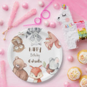 Bossen verjaardag gepersonaliseerd papieren bordje (Feest)