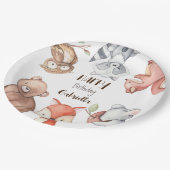 Bossen verjaardag gepersonaliseerd papieren bordje (Gekanteld)