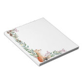 Bossen, vossen, bladeren, kerstheilig notitieblok (Schuin)