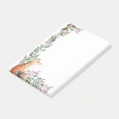 Bossen, vossen, bladgroen, kerstbessen post-it® notes (Schuin)