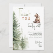 Bossen waar we nauwelijks op kunnen wachten Baby s Bedankkaart (Voorkant)