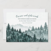 Bossen Waterverf Verplaatsingsaankondiging Kaart (Voorkant)