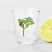 Bossen Wilde Aardbei Fragaria vesca Shot Glas (Voorkant)