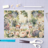 Bossen, wilde herten, flora en fauna tissuepapier (Craft)