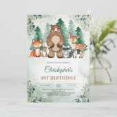 Bossen wintergroene jongen kaart (Staand voorkant)