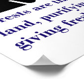 Bossen zijn de longen van ons land - klimaatverand poster (Hoek)