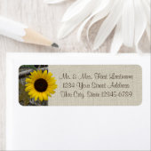 Bossen Zonnebloem en Burlap Etiket (Insitu)