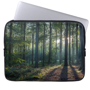 Bossen Zwart bos Duitsland Laptop Sleeve