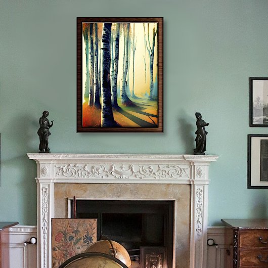 Bossenbos in daglicht folie afdrukken