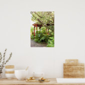 Bossenbos met tropische planten Poster (Keuken)