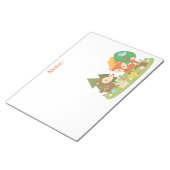 Bossendier in de Cute Woodland voor kinderen Notitieblok (Schuin)