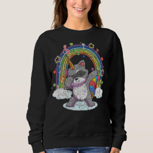 Bossendier regenboogregenboog Raccoon Dabbing Racc Trui