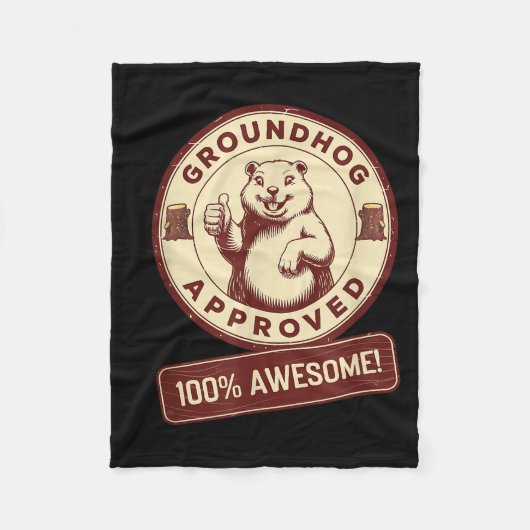 Bossenmurk Goedgekeurd 100% Geweldig Grappig Vinta Fleece Deken (Voorkant)