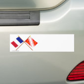 Bossenvlaggen van Frankrijk en Elzas Bumpersticker (Op auto)