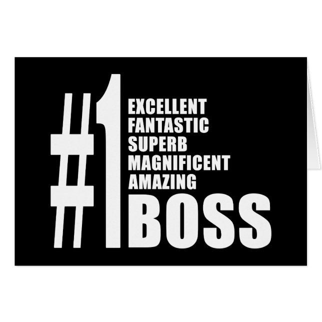 Bosses Birthdays Gifts : Nummer één bord (Voorkant Horizontaal)
