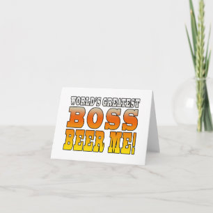 Bosses Kantoor Parties Worlds Greatest Boss Beer M Feestdagen Kaart