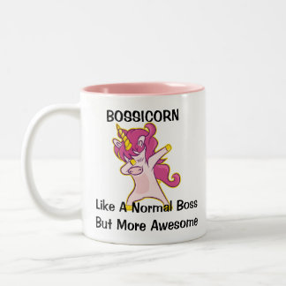 Bossicorn Like A Normal Boss But More Awesome Tweekleurige Koffiemok