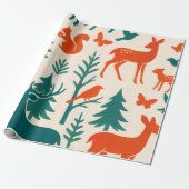 Bossilhouetten Cadeaupapier (Uitgerold)