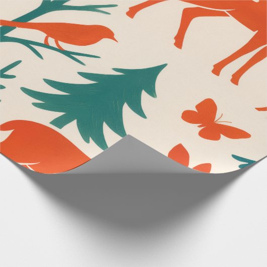 Bossilhouetten Cadeaupapier (Hoek)