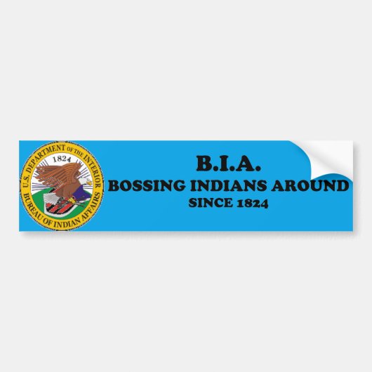 Bossing Indiërs rond Bumpersticker (Voorkant)
