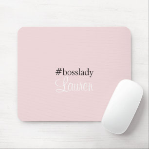 #Bosslady   roze   Kalligrafie   Aangepaste naam Muismat