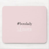 #Bosslady | roze | Kalligrafie | Aangepaste naam Muismat (Voorkant)