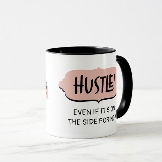BossLady Rule 7 Side Hustle Motivatie Gezegde Mok (Voorkant rechts)