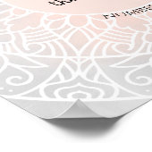 BossLady Rules 4 Roze grijze Mandala Motivatie Poster (Hoek)