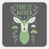 bosslager vierkante sticker (Voorkant)