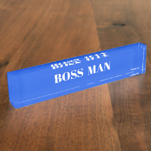 BOSSMAN-bureaunaamplaat Naambordje