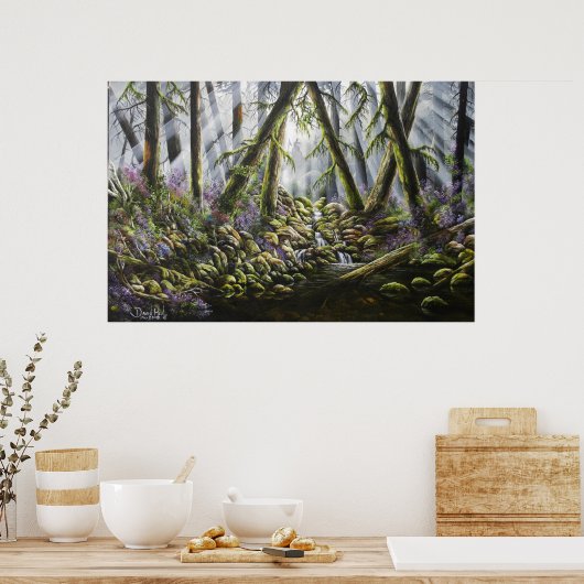 Bosspirits Afdruk van olieverf Poster (Keuken)