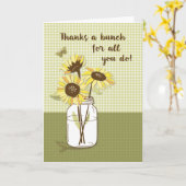 Boss's Day met Zonnebloemen in Mason Jar Kaart (Gele Bloem)
