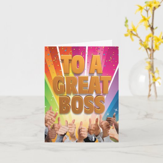 Boss's Day Wenskaart - Grote Baas Kaart (Gele Bloem)