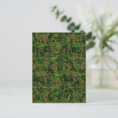 Bosstijl digitale camouflage accent decor briefkaart (Staand voorkant)