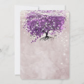 Bosstralend Paars onder de Stars Mason Jar Kaart (Achterkant)