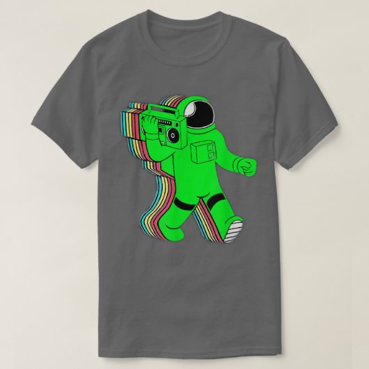 Bosstronaut Astronaut Boombox T-Shirt T-Shirt (Design voorkant)