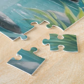Bosstroom Boswatervallen Aquarel Legpuzzel (Zijkant)