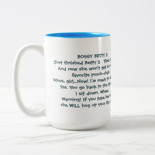 Bossy Betty 2 Alpaca met artikel mok 19r (Links)