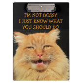 Bossy Cat wordt een baas Klembord (Voorkant)