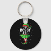 Bossy Elf Christmas Girls Women Elf Squad Xmas Fam Sleutelhanger (Voorkant)