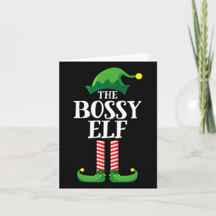 Bossy Elf Matching Familiegroep Kerstfeest Py Kaart