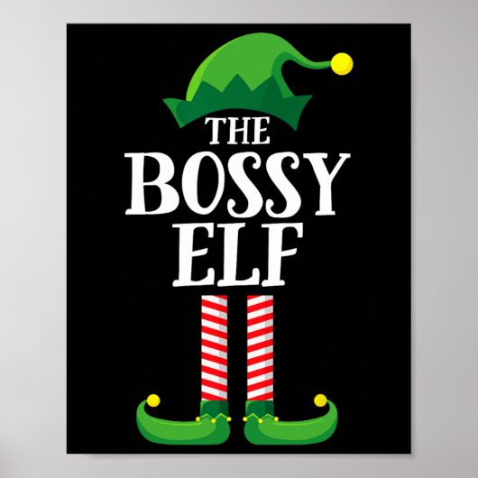 Bossy Elf Matching Familiegroep Kerstfeest Py Poster (Voorkant)