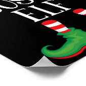 Bossy Elf Matching Group Xmas Funny Family Christm Poster (Hoek)