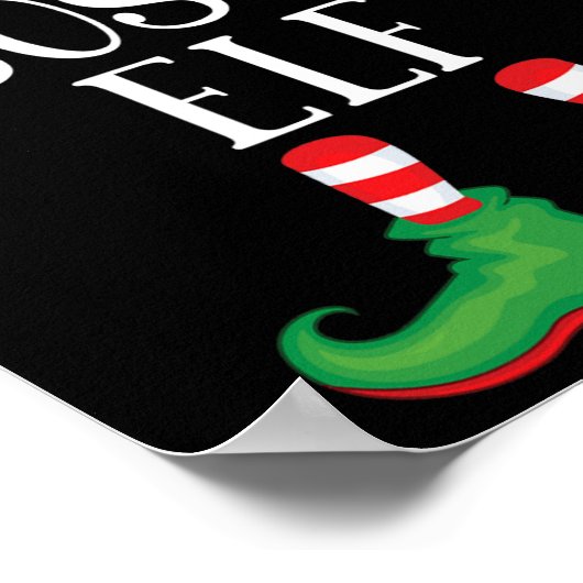 Bossy Elf Matching Group Xmas Funny Family Christm Poster (Hoek)