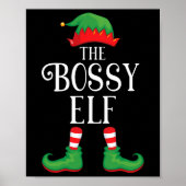 Bossy Elf Matching Group Xmas Funny Family Christm Poster (Voorkant)