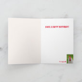 Bossy Funny Mad Rooster Birthday Kaart (Binnen)