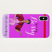 Bossy Gal Retro Magenta Case-Mate iPhone Case (Achterkant (horizontaal))
